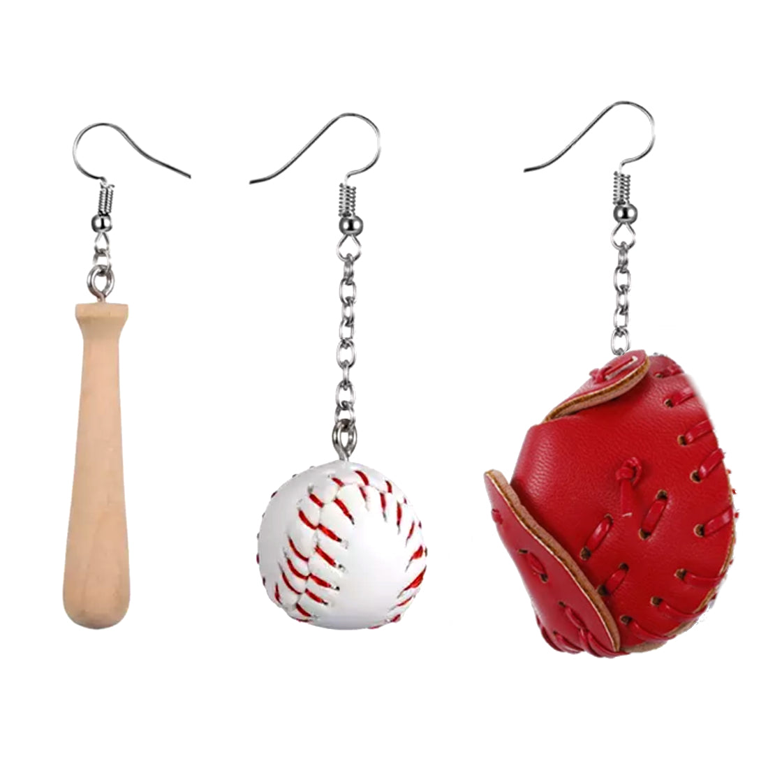 bat, ball & mitt - burgundy