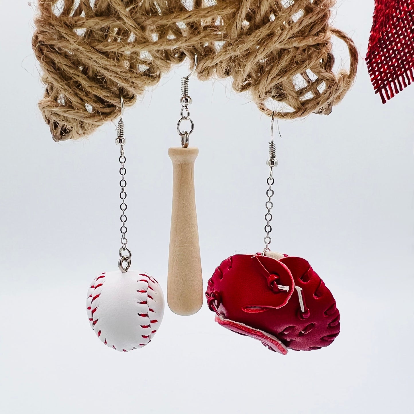 bat, ball & mitt - burgundy