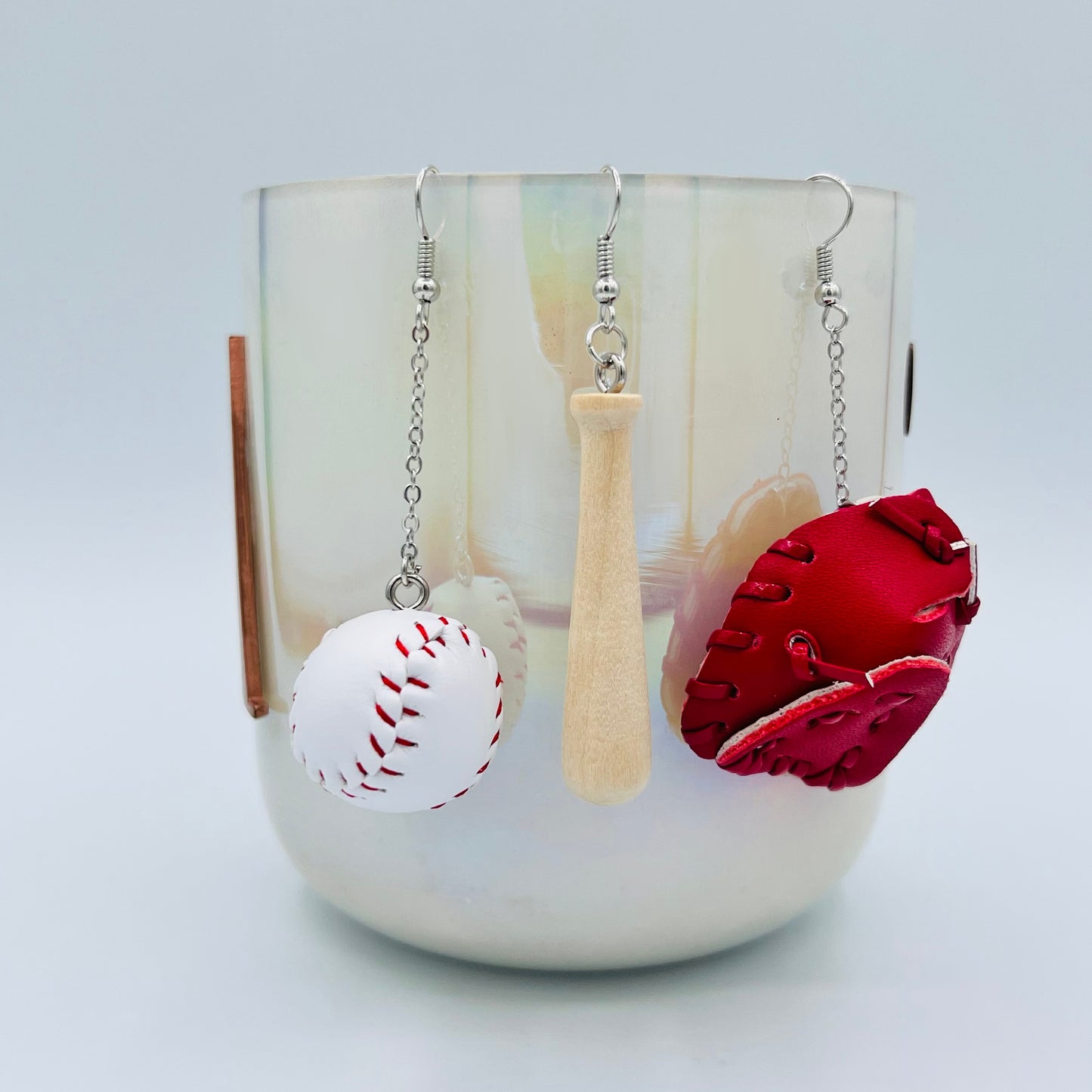 bat, ball & mitt - burgundy