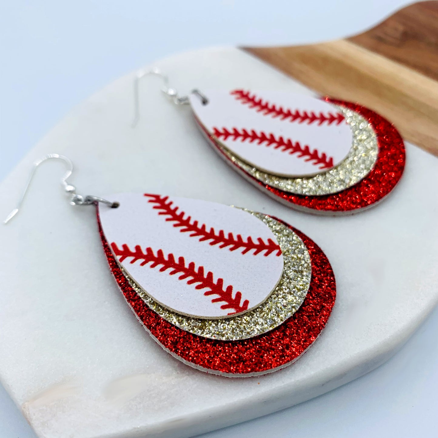 crimson red & silver