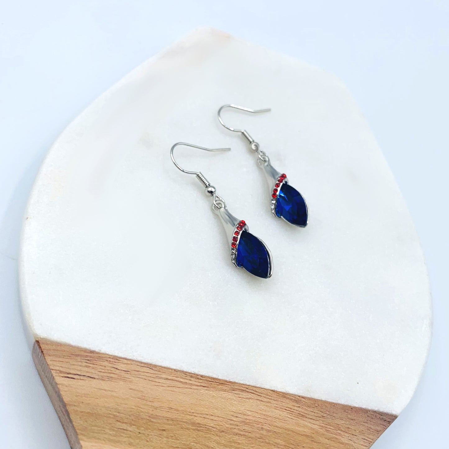 blue drop earrings