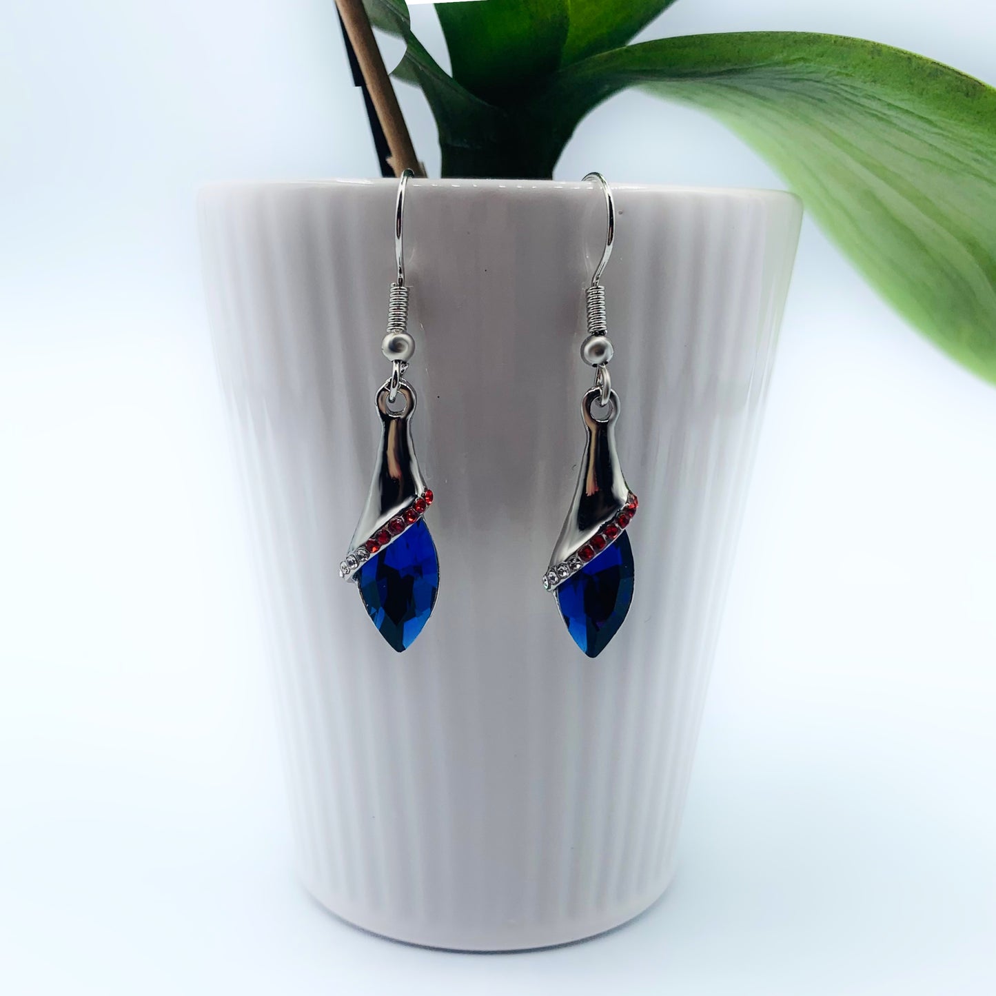 blue drop earrings