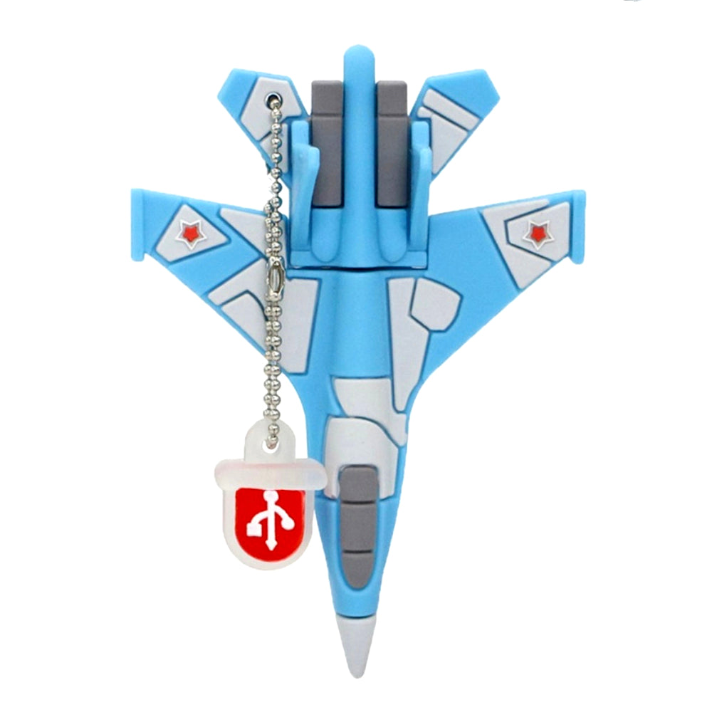blue fighter plane