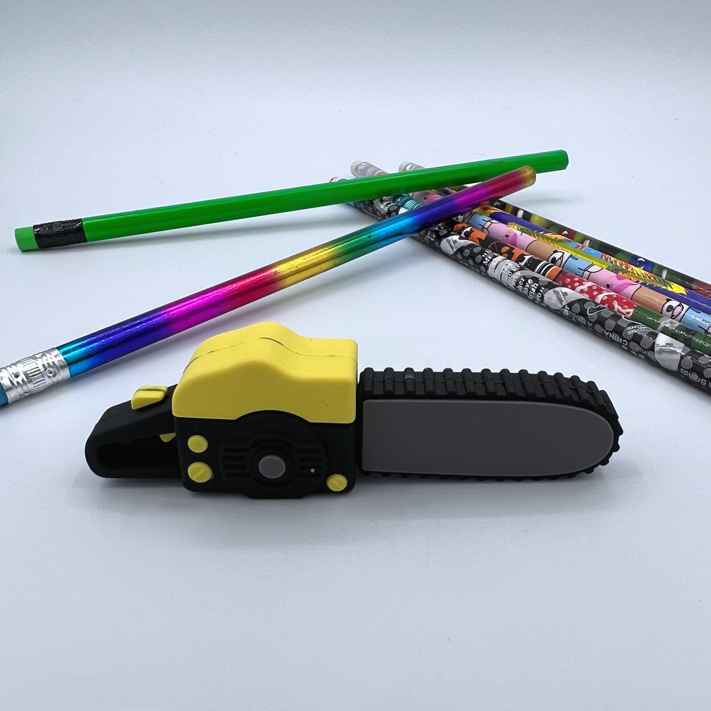 yellow & black chainsaw