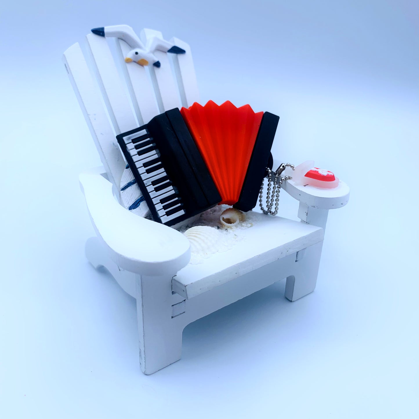 crimson red accordion