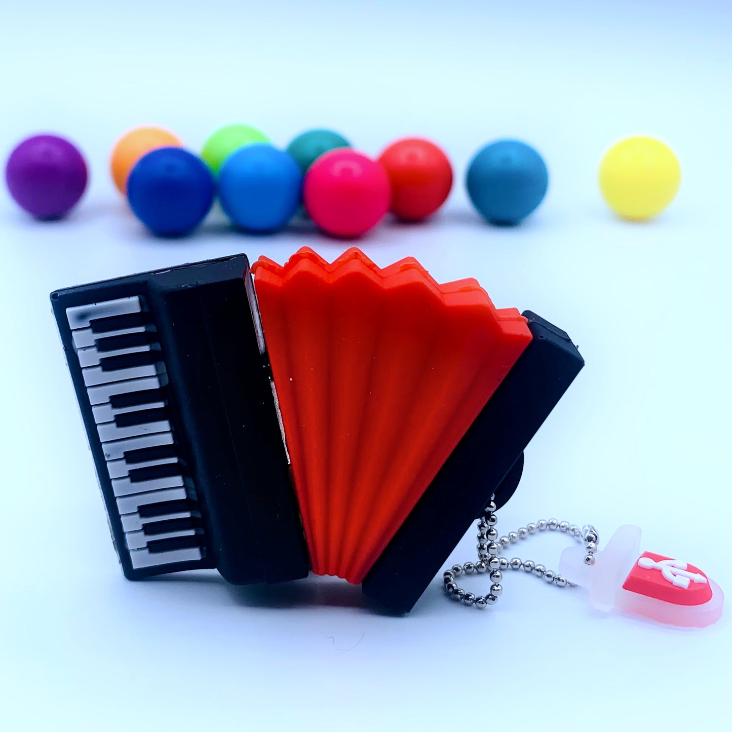 crimson red accordion