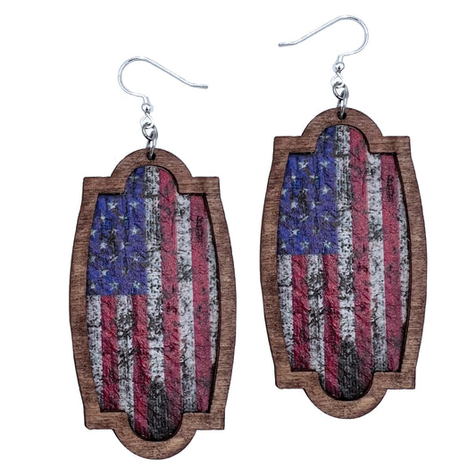 flag distressed - frame