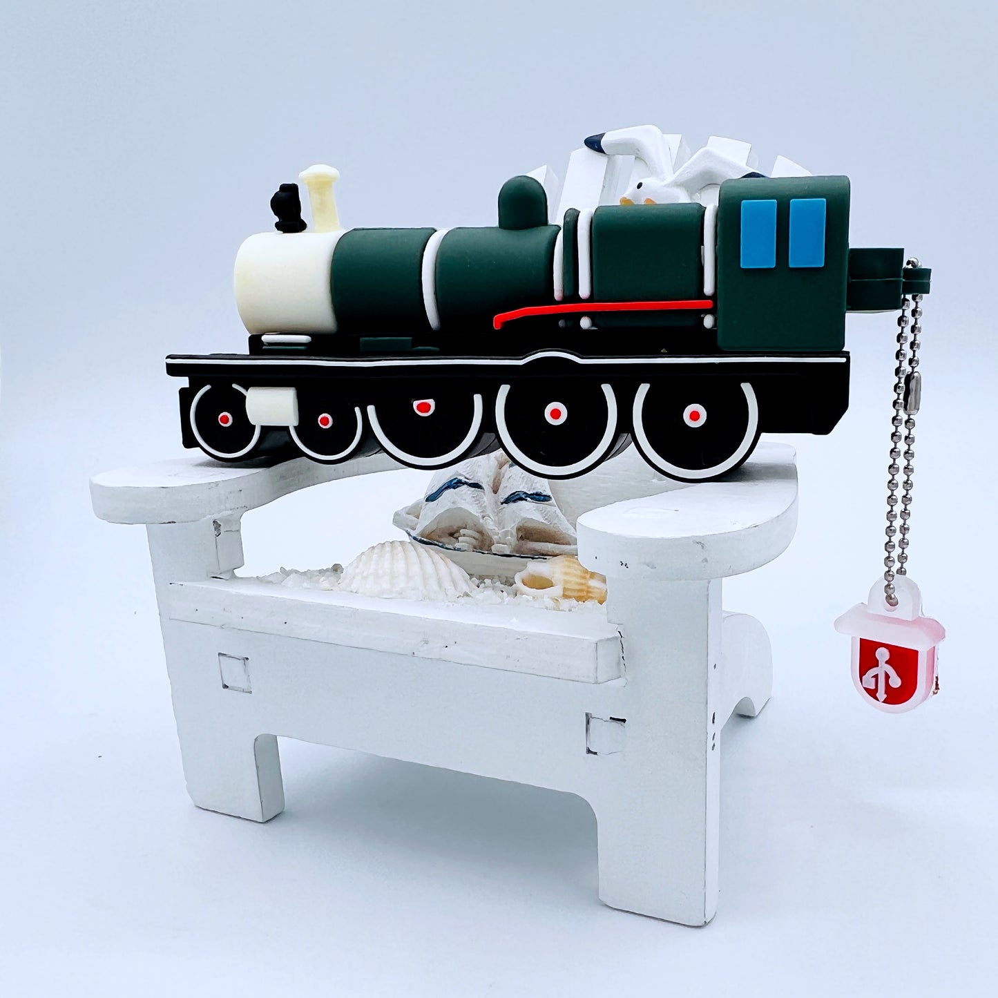 green locomotive