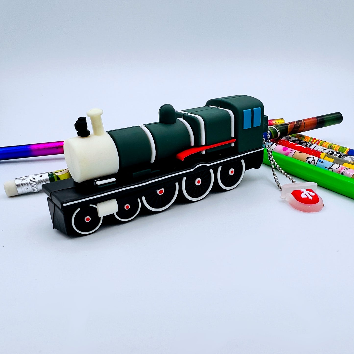 green locomotive