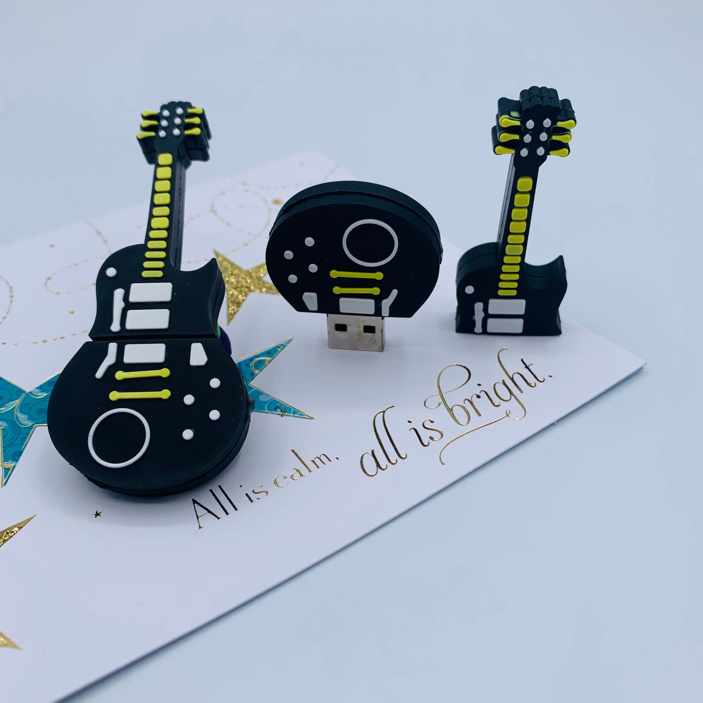 neon electric guitar