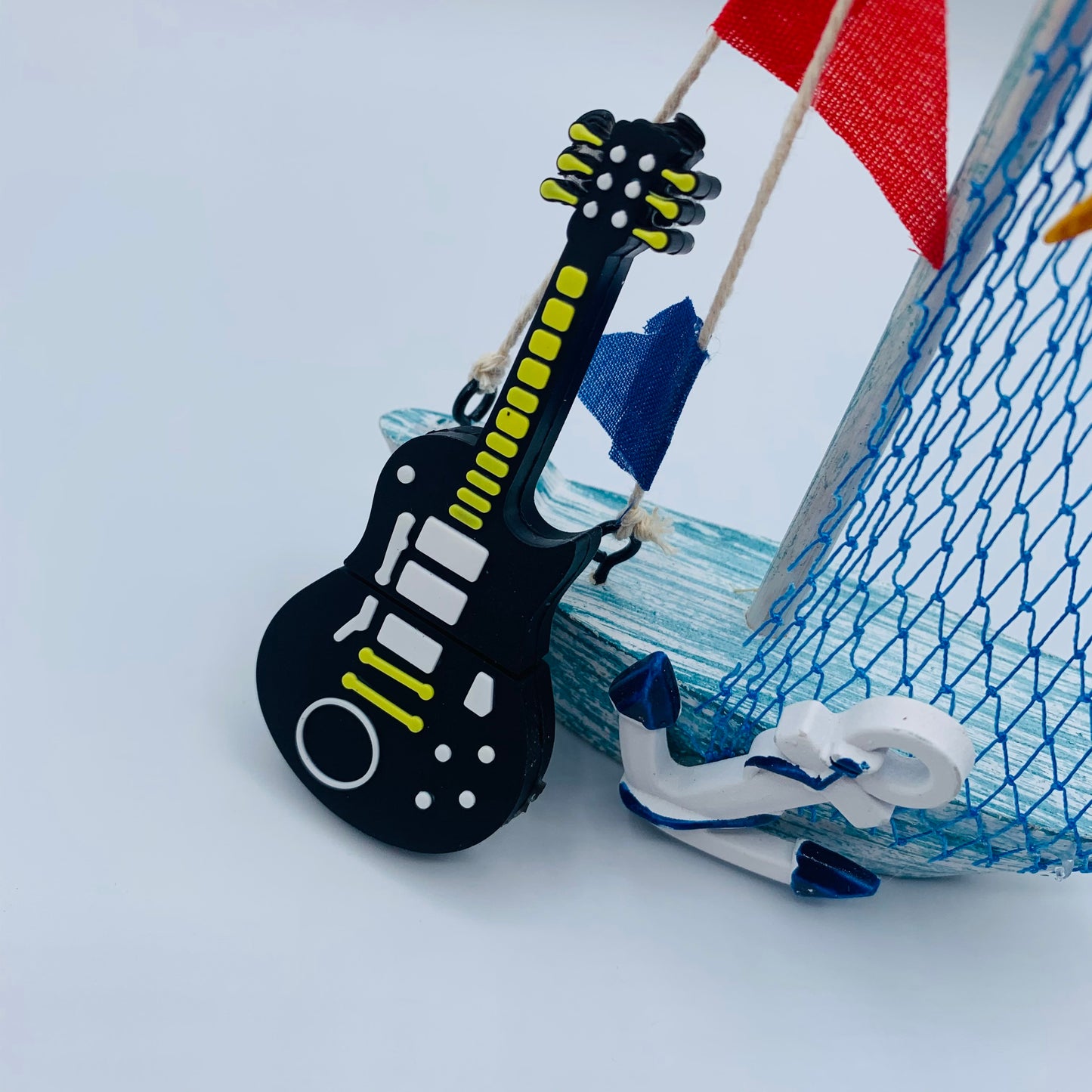 neon electric guitar
