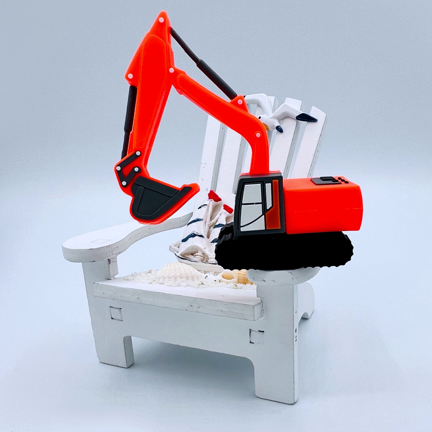 orange excavator