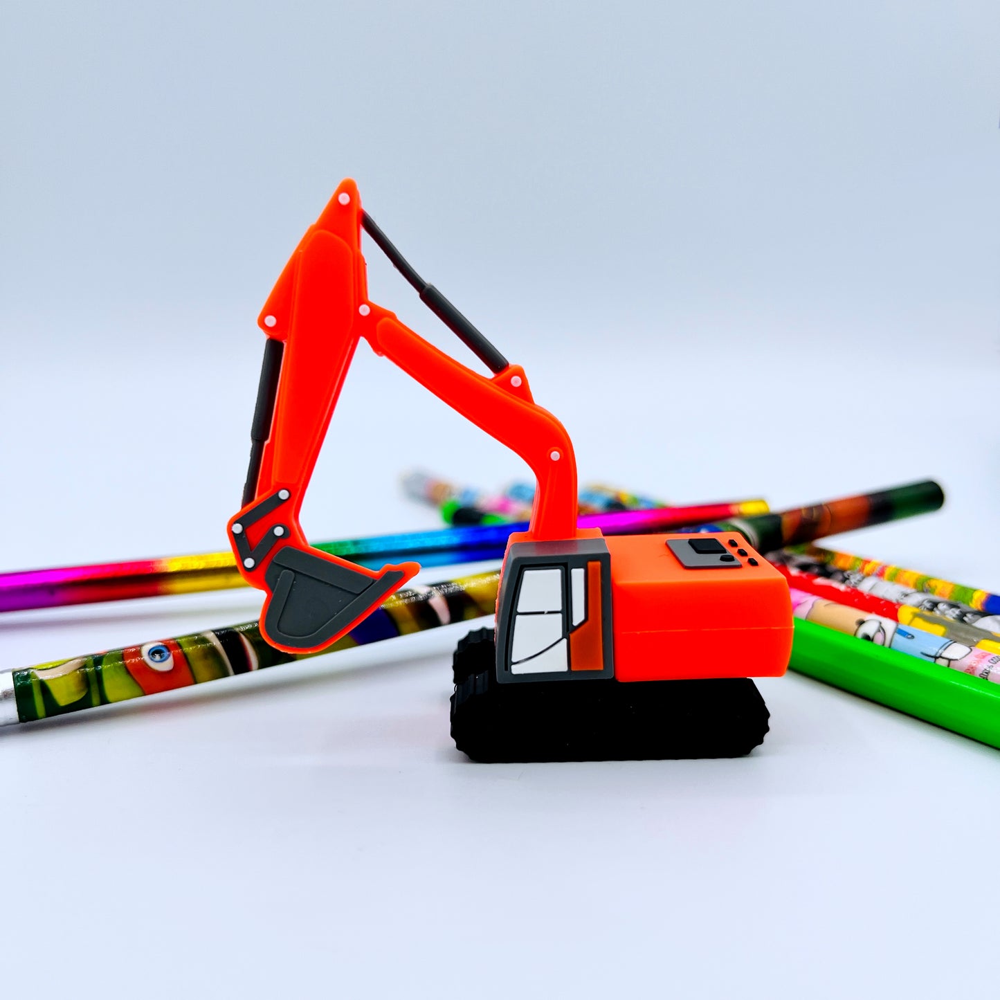 orange excavator
