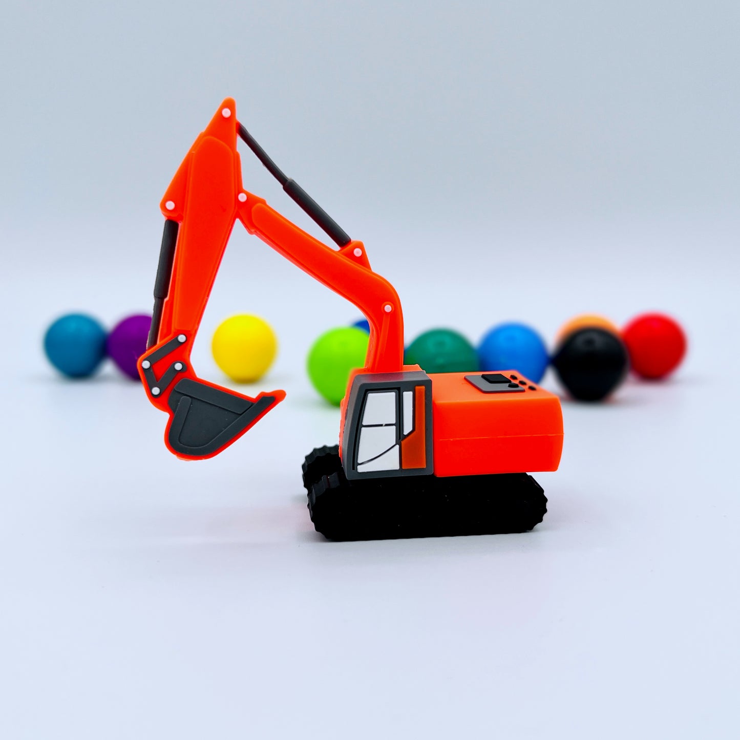 orange excavator