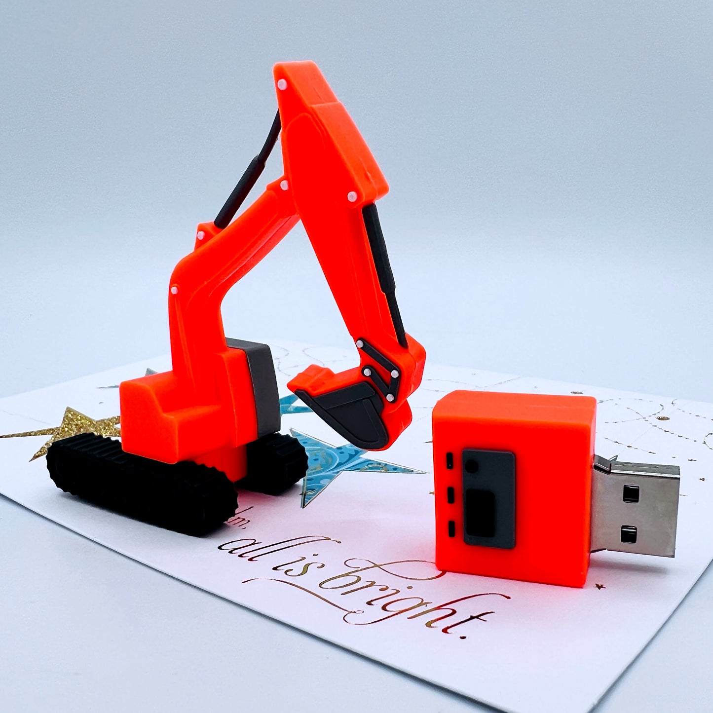 orange excavator