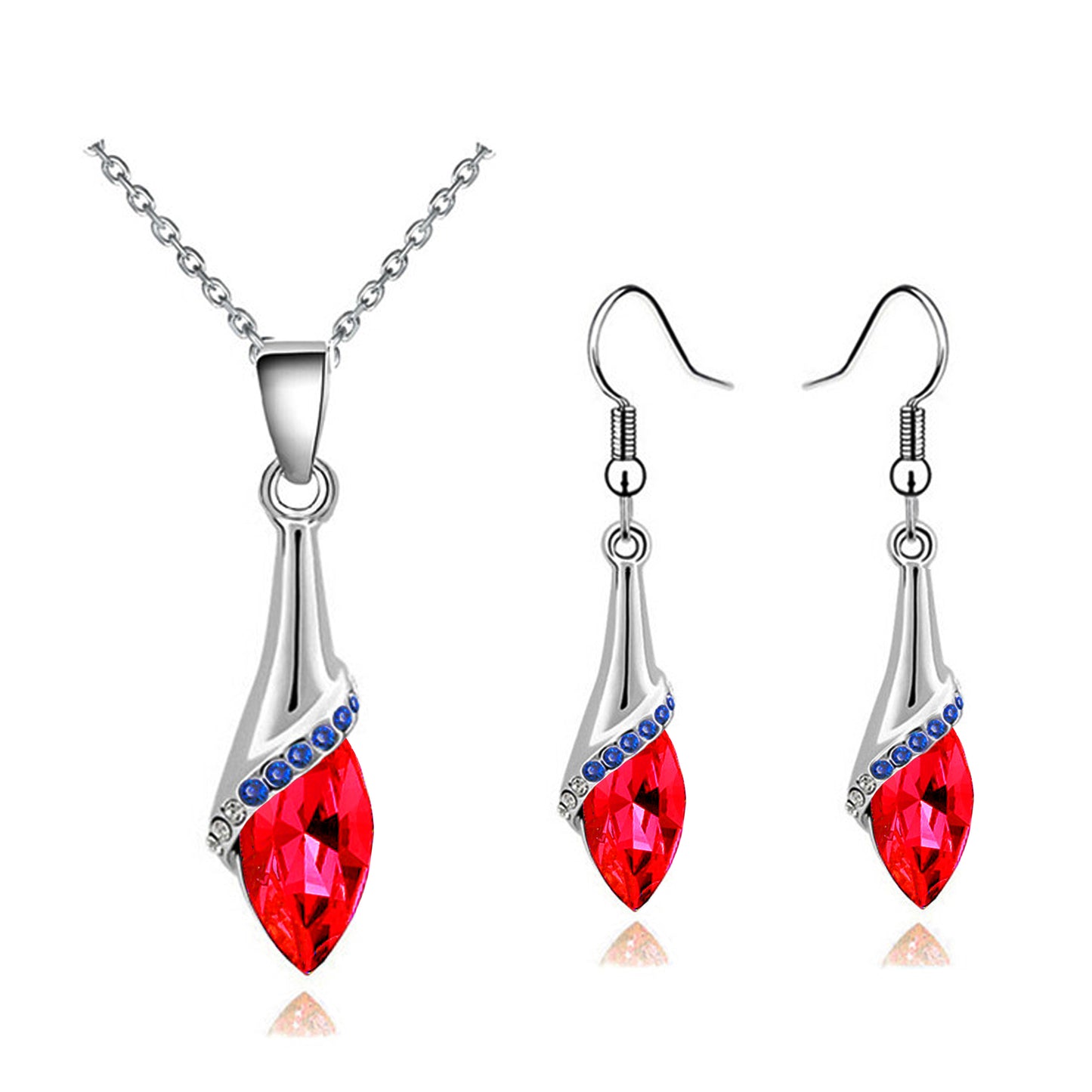 red drop jewelry set