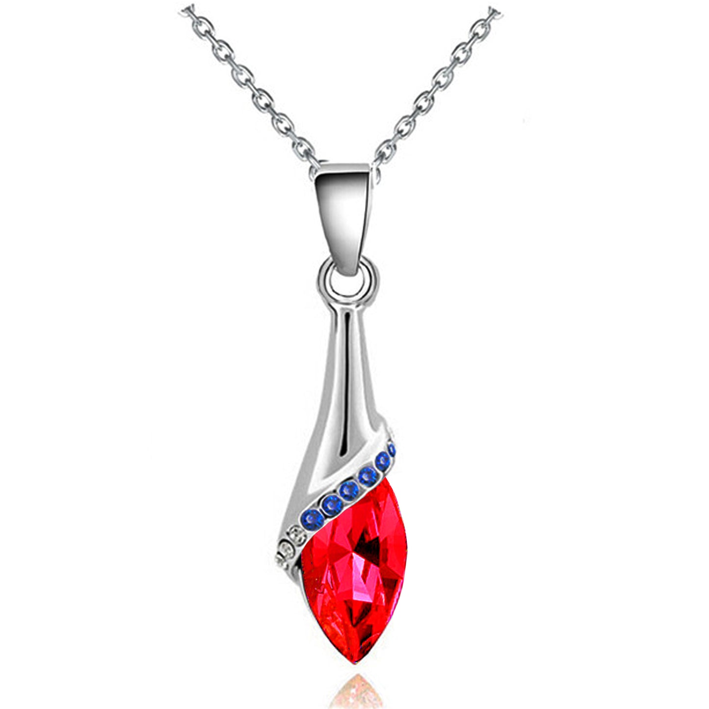 red drop necklace