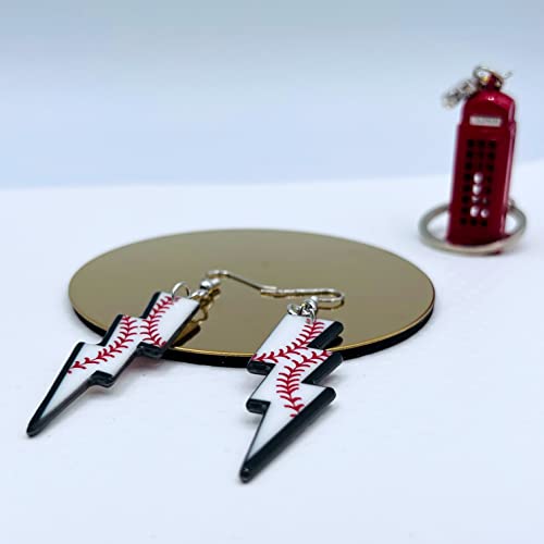 Softball Earrings for Women - Basketball Earrings for Mom - Baseball Earrings for Girls - Football Earrings for Girls - Volleyball Earrings for Girls - Softball Gifts for Girls - Football Mom Earrings - Sports Earrings - Acrylic Earrings for Women - Doubl