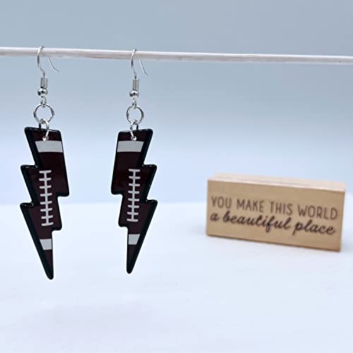 Softball Earrings for Women - Basketball Earrings for Mom - Baseball Earrings for Girls - Football Earrings for Girls - Volleyball Earrings for Girls - Softball Gifts for Girls - Football Mom Earrings - Sports Earrings - Acrylic Earrings for Women - Doubl