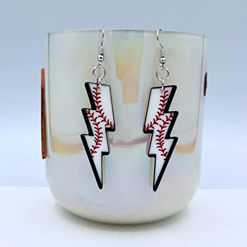 Softball Earrings for Women - Basketball Earrings for Mom - Baseball Earrings for Girls - Football Earrings for Girls - Volleyball Earrings for Girls - Softball Gifts for Girls - Football Mom Earrings - Sports Earrings - Acrylic Earrings for Women - Doubl
