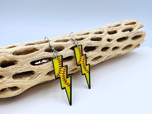 Softball Earrings for Women - Basketball Earrings for Mom - Baseball Earrings for Girls - Football Earrings for Girls - Volleyball Earrings for Girls - Softball Gifts for Girls - Football Mom Earrings - Sports Earrings - Acrylic Earrings for Women - Doubl