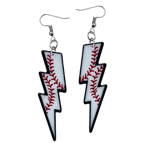 Softball Earrings for Women - Basketball Earrings for Mom - Baseball Earrings for Girls - Football Earrings for Girls - Volleyball Earrings for Girls - Softball Gifts for Girls - Football Mom Earrings - Sports Earrings - Acrylic Earrings for Women - Doubl