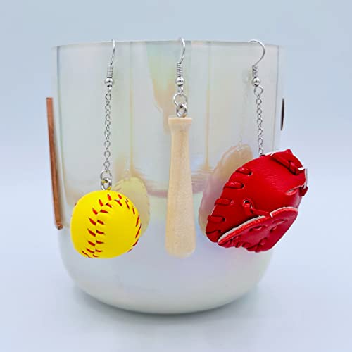 bat, ball & mitt - burgundy