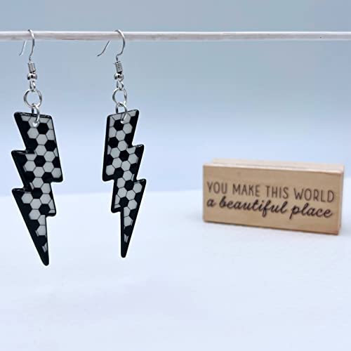 Softball Earrings for Women - Basketball Earrings for Mom - Baseball Earrings for Girls - Football Earrings for Girls - Volleyball Earrings for Girls - Softball Gifts for Girls - Football Mom Earrings - Sports Earrings - Acrylic Earrings for Women - Doubl