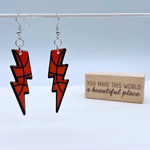 Softball Earrings for Women - Basketball Earrings for Mom - Baseball Earrings for Girls - Football Earrings for Girls - Volleyball Earrings for Girls - Softball Gifts for Girls - Football Mom Earrings - Sports Earrings - Acrylic Earrings for Women - Doubl