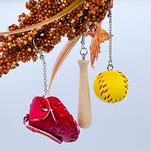 bat, ball & mitt - burgundy