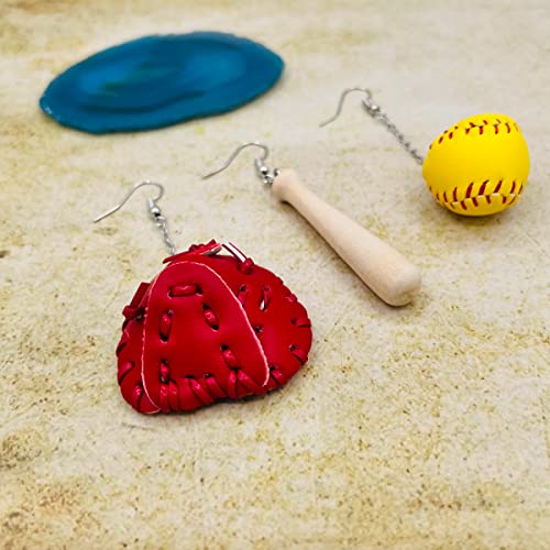 bat, ball & mitt - burgundy