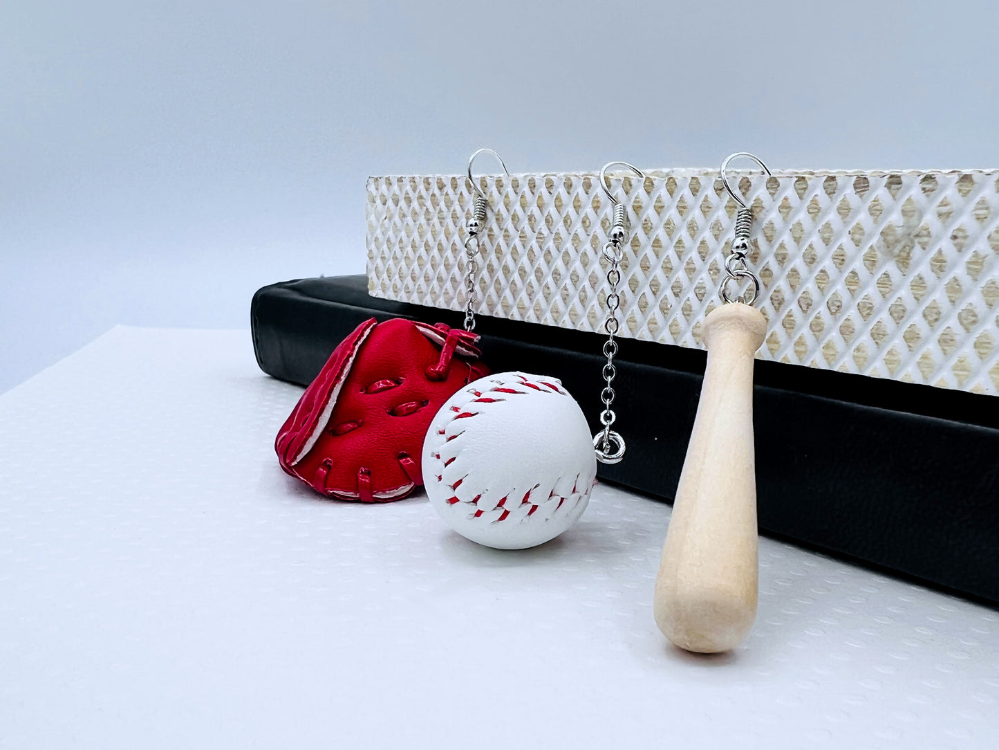 bat, ball & mitt - burgundy