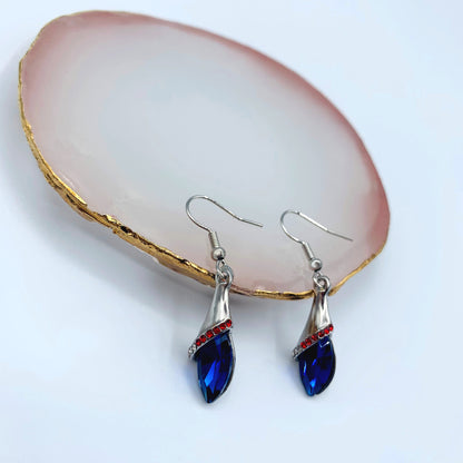 blue drop earrings