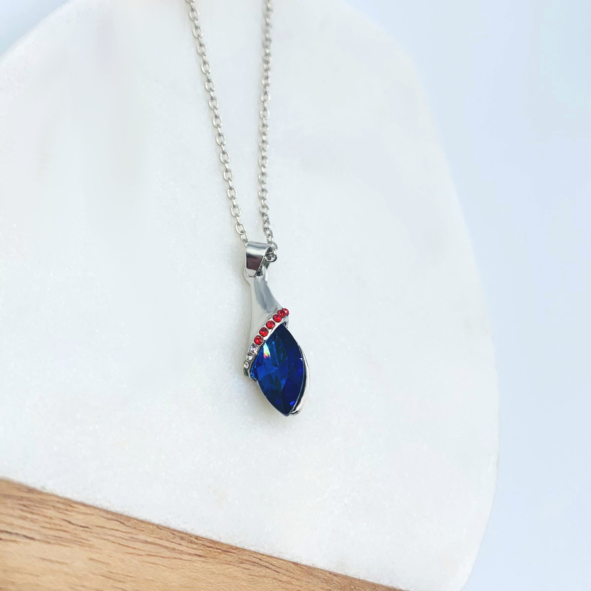blue drop necklace