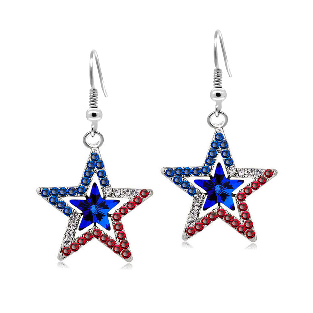 blue star earrings