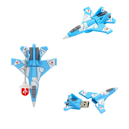 blue fighter plane
