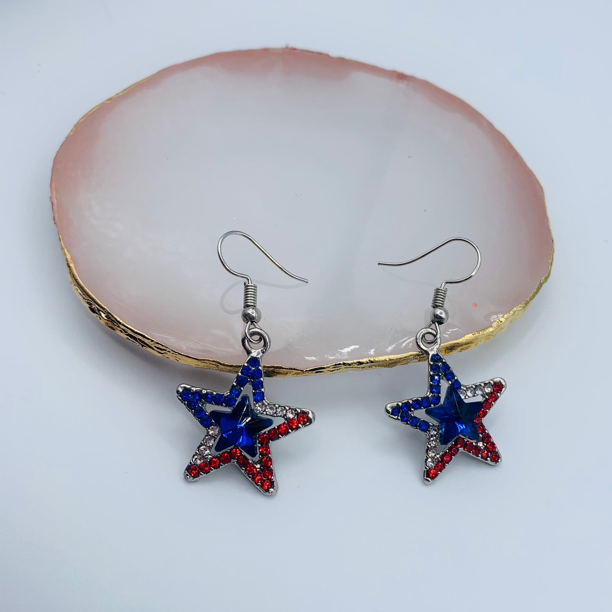 blue star earrings