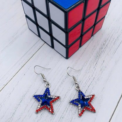 blue star earrings