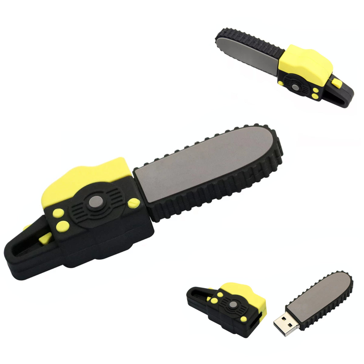 yellow & black chainsaw