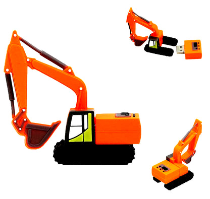 orange excavator