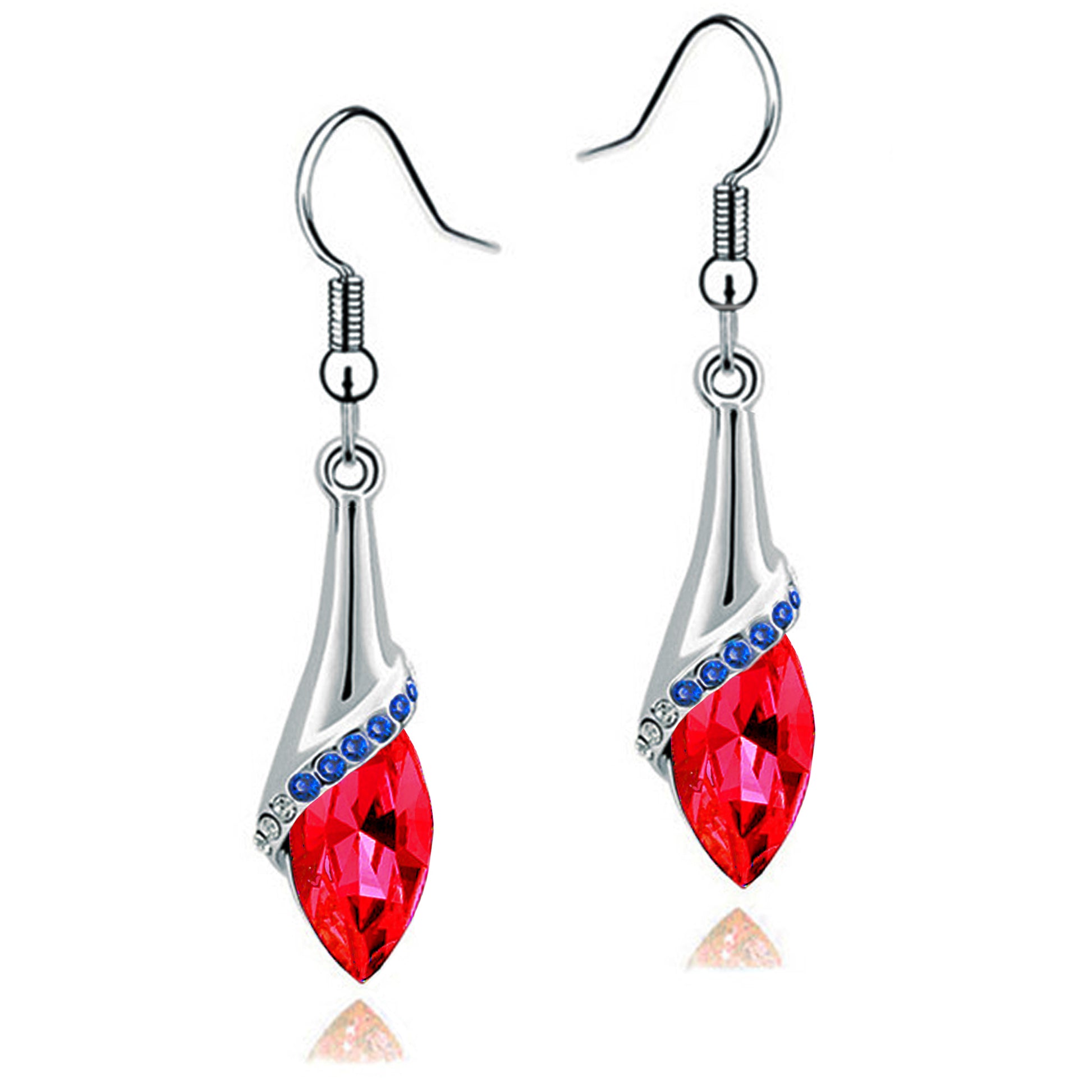 red drop earrings