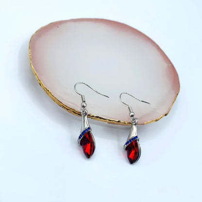 red drop earrings