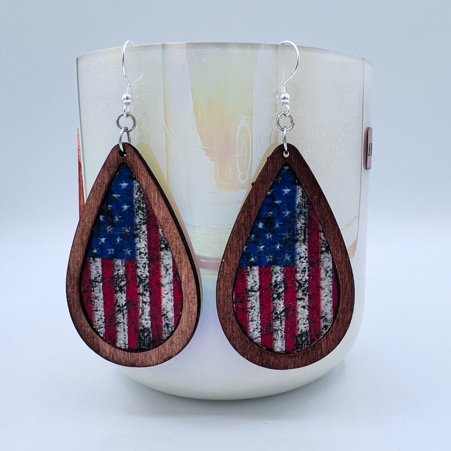 flag distressed - teardrop