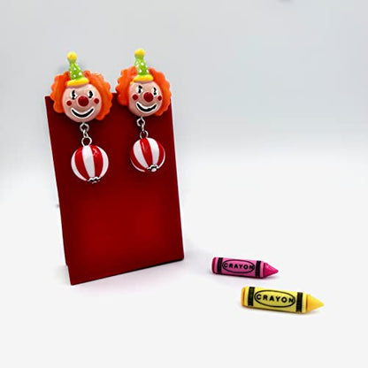 Funny Earrings for Women - Clown Earrings - Circus Earrings - Carnival Earrings for Women - Clown Accessories for Women - Bachelorette Party Jewelry - Weird Earrings - Bride Earrings Bachelorette - Birthday Theme Party Jewelry - Funny Earrings for Girls N