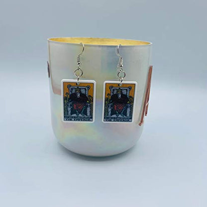 Tarot Jewelry for Women - Rider Waite Tarot Earrings - Zodiac Earrings - Tarot Card Danglers for Women - Tarot Gifts for Women - Zodiac Birthday Gifts - Major Arcana Cards