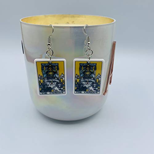 Tarot Jewelry for Women - Rider Waite Tarot Earrings - Zodiac Earrings - Tarot Card Danglers for Women - Tarot Gifts for Women - Zodiac Birthday Gifts - Major Arcana Cards