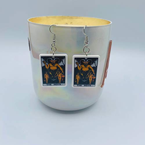 Tarot Jewelry for Women - Rider Waite Tarot Earrings - Zodiac Earrings - Tarot Card Danglers for Women - Tarot Gifts for Women - Zodiac Birthday Gifts - Major Arcana Cards