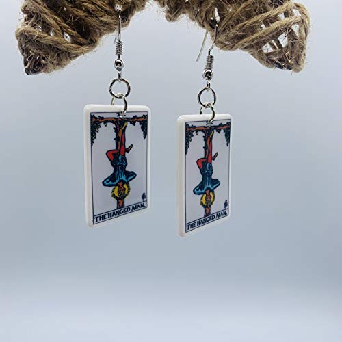 Tarot Jewelry for Women - Rider Waite Tarot Earrings - Zodiac Earrings - Tarot Card Danglers for Women - Tarot Gifts for Women - Zodiac Birthday Gifts - Major Arcana Cards