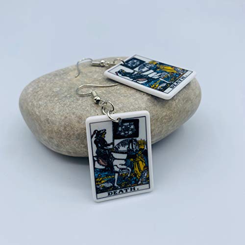 Tarot Jewelry for Women - Rider Waite Tarot Earrings - Zodiac Earrings - Tarot Card Danglers for Women - Tarot Gifts for Women - Zodiac Birthday Gifts - Major Arcana Cards