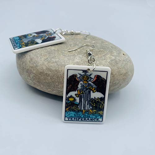 Tarot Jewelry for Women - Rider Waite Tarot Earrings - Zodiac Earrings - Tarot Card Danglers for Women - Tarot Gifts for Women - Zodiac Birthday Gifts - Major Arcana Cards